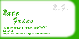 mate frics business card